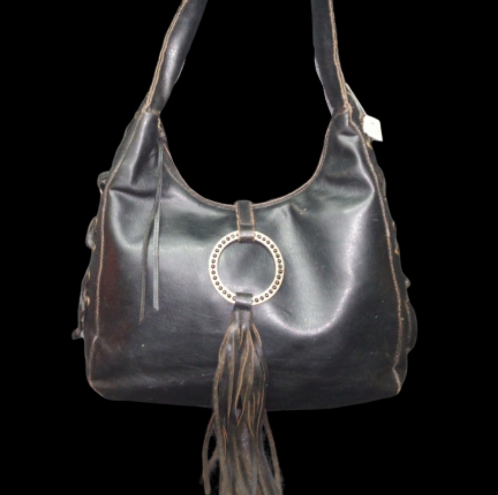 Leather Tassel Fringe Shoulder Bag